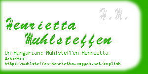henrietta muhlsteffen business card